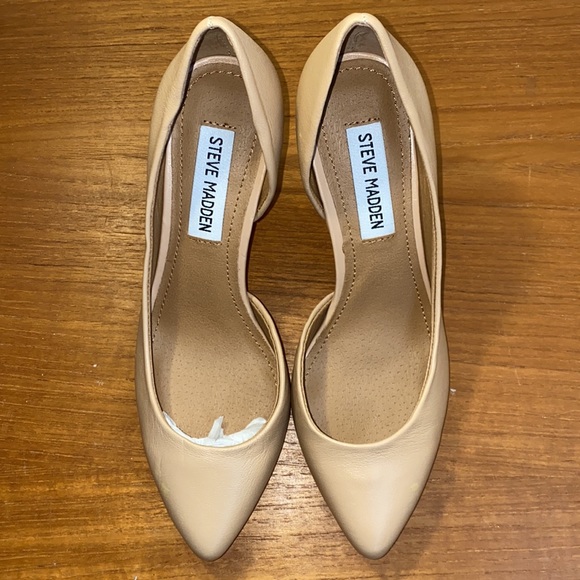 STEVE MADDEN ELUSIVE LEATHER PUMPS NATURAL US6 - Picture 2 of 10